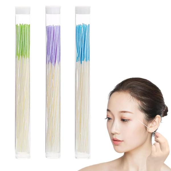 【商品名】　YFFSFDC ピアス穴掃除 ピアスホールの掃除用フロス ピアスクリーナー ケアピアスクリーニングライン ピアフロス つめかえ用 イヤーケア 【商品説明】　・1.3色、合計約180個。・2. 【サイズ】　高さ : 1.70 cm...