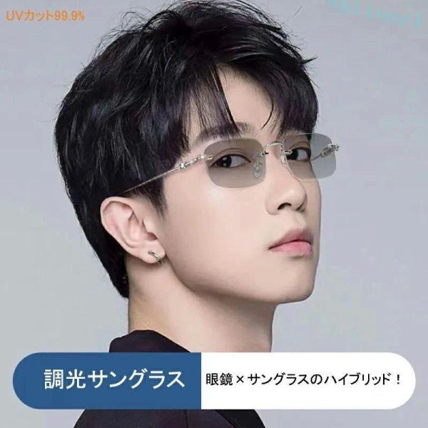 ブルーライトカット標 リムレス ふちなし ブルーライトカット標準搭載
