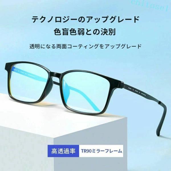 色盲メガネ 赤と緑の色覚異常補正メガネ 色覚補助メガネ 色覚補正レンズメガネゾンチー男女兼用 色盲矯正赤緑失明色弱 赤緑色弱対応 屋外および屋内用