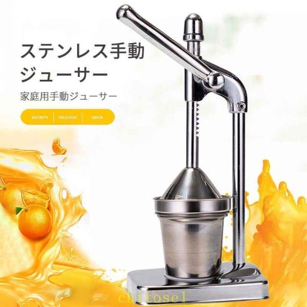 ハンドジューサー しぼり器 手動ジューサー 果汁しぼり器 ハンドブレンダー スローゾンチーフルーツ野菜ポテトマッシャー ポテトライサー ステンレス 軽量手動式
