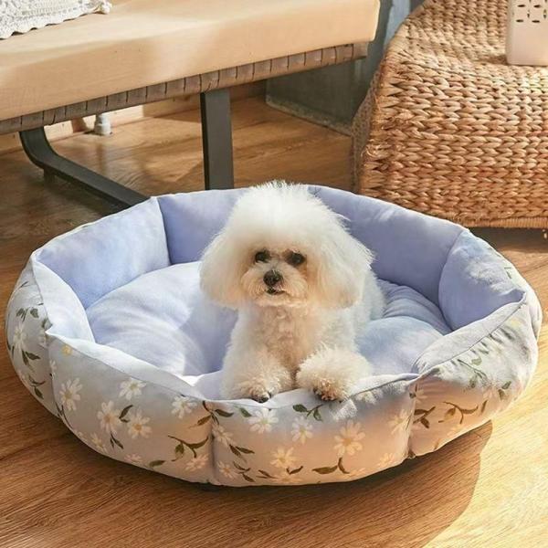 犬猫　ペットベッド　クッション　犬用　猫用　キャットハウス　犬ベッド　猫ベッド　ゾンチー　ペットソファ　花柄　春夏秋冬　滑り止め　小型　洗える