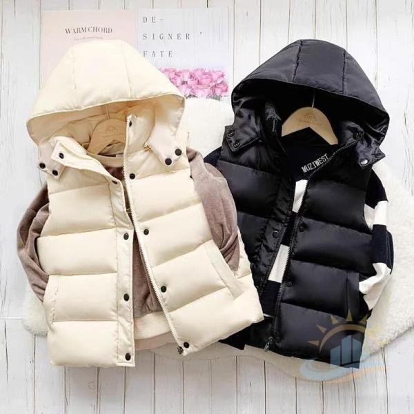 ダウンベスト　キッズ　ベスト　子供服　中綿ベスト　ベビー　フード付き　インナーベスト防寒　ゾンチー　男の子　女の子　チョッキ　トップス　保温性