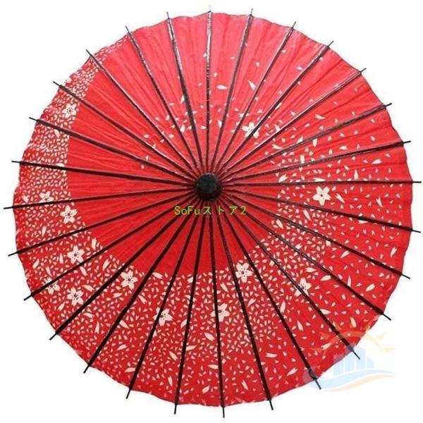 傘　長舞傘　防水　８０＊８４ＣＭ　雨傘　花火　コスチューム用小物　飾り用　油引き　紫　ゾンチー　花柄　インテリア　踊り傘　手作り　赤　青　日常使いに