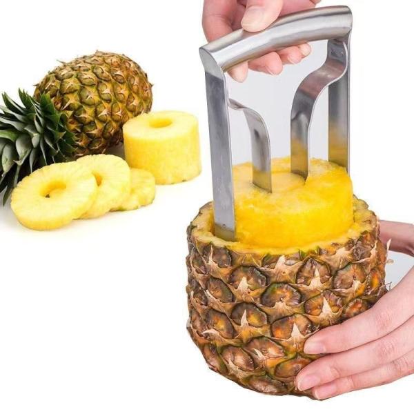 パイナップルカッターステンレス　パイナップルスライサー　皮むき器　果物　皮剥き機　ゾンチー　便利小物　キッチン用品　家庭用　調理用品　食卓アイテム