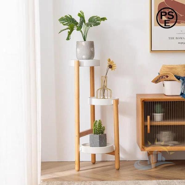 フラワースタンド　プランタースタンド　植物棚屋外室内玄関　棚観葉植物北欧植物　ゾンチー　スタンド３段式花台　フラワーラック多　簡単組み立て