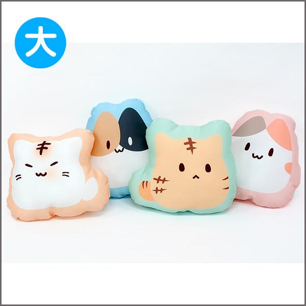 ポプ猫クッション大(パステル)