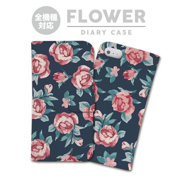 全機種対応 スマホケース 手帳型 iPhone ケース スマホケース ROSE ローズ バラ 薔薇 花 FLOWER トロピカル フルーツ かわいい おしゃれ