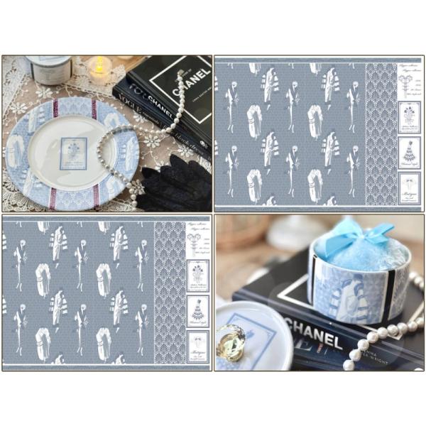 ポーセラーツ 転写紙 【白磁用】フラッパーコレクション 1920s・ブルー