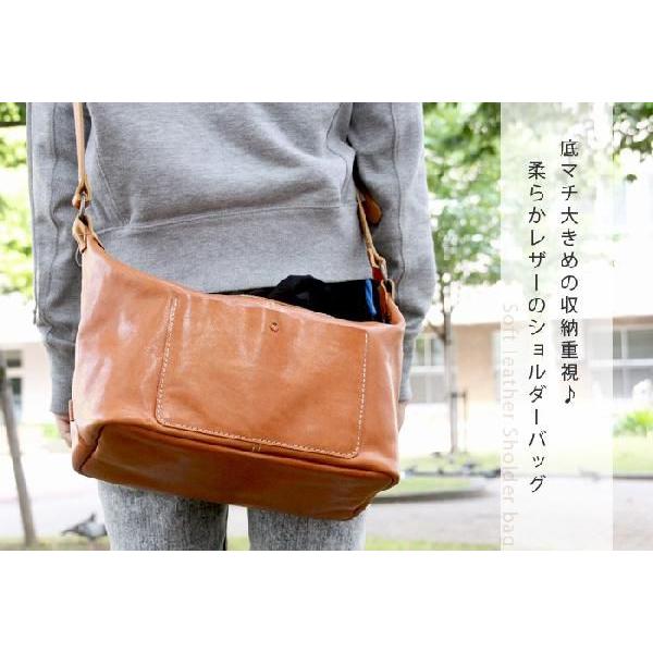 ハンドメイド　レザーショルダーバッグ ☆キャンペーン中！☆大容量 がま口 本革手作りのレザー