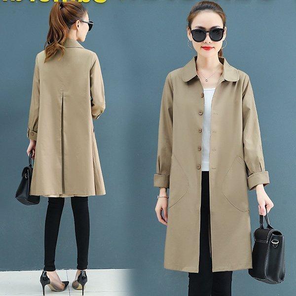 トレンチコート レディース 40代 代 春秋 コート アウター ロングコート チェスターコート スプリングコート チュニック きれいめ 韓国風 大きいサイズ 着痩せ Xf Runrunshop 通販 Yahoo ショッピング