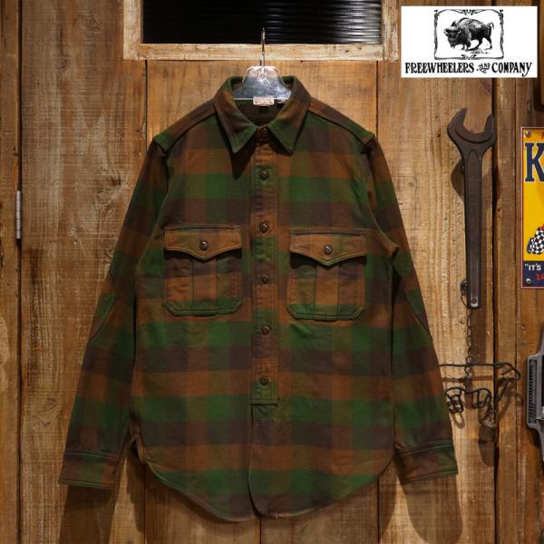【送料無料】 FREEWHEELERS（フリーホイーラーズ） “BaldyGus/バルディガス” #2533008 UNION SPECIAL メンズ アメカジ ネルシャツ メカニックシャツ 日本製