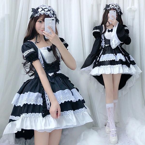 サイス有m L メイド服 コスプレ衣装 新作 メイド ワンピース フィッシュテール コスチューム ハロウィン フリル かわいい ロリータ ハイウエスト Cm003t2 ポルテリンク 通販 Yahoo ショッピング