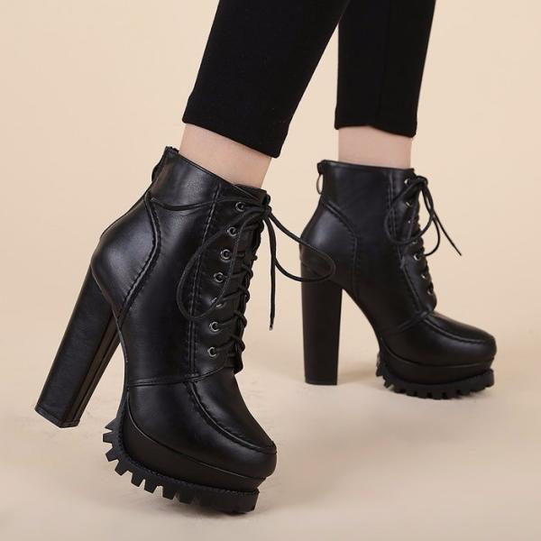 ショートブーツ ヒール13cm ハイヒール レースアップブーツ 編み上げブーツ 厚底ブーツ サイドゴア レディース ヒール 厚底 太ヒールdd463zezew5 Buyee Buyee Japanischer Proxy Service Kaufen Sie Aus Japan