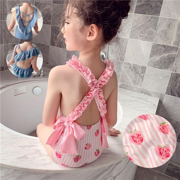 キッズ 水着 女の子 レオタード いちご柄 子供水着 子供服 ワンピース水着 オールインワン キュート 可愛さ満載 スイムウェア 女児 Df129n1 ポルテリンク 通販 Yahoo ショッピング