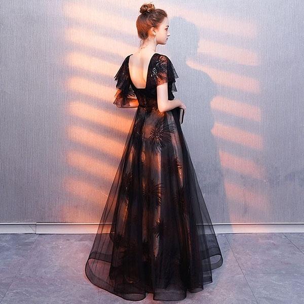 ロングドレス 袖付き 成人式 同窓会 大人 ピアノ 発表会 袖あり A