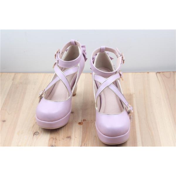 ロリータ靴 パンプス 厚底太ヒール 厚底ストーム ロリィタ レディース