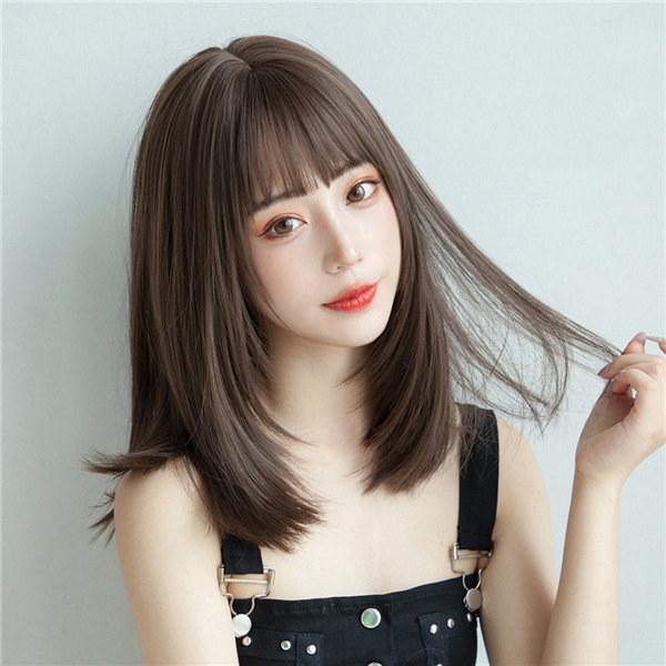 フルウィッグ ウィッグ セミロング ストレート 女性 前髪あり 自然 小顔効果 ブラウン ロリータ 日常 茶髪 耐熱 ネット付き 韓国風 Dp0g4 ポルテリンク 通販 Yahoo ショッピング
