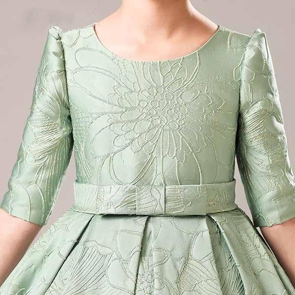 超安い品質 結婚式 子供 フォーマル キッズドレス ピアノ発表会 ドレス ロング丈 子供ドレス ワンピース 五分袖 お姫様 着やせ ブラック 上品 エレガント 女の子 フォーマル ドレス スーツ Savannah Osc Com