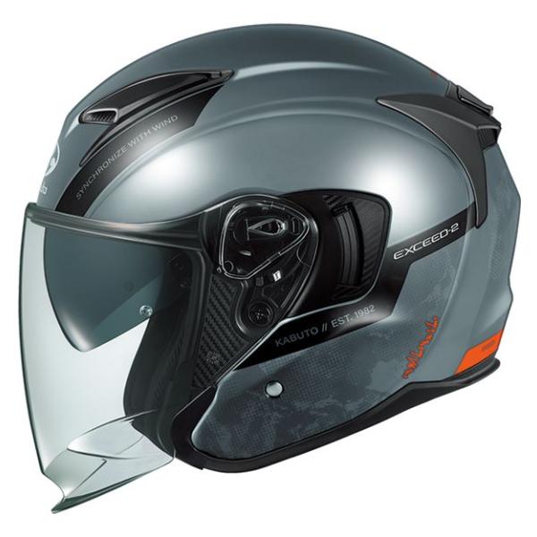 EXCEED OGK KABUTO EXCEED2 DUNE グレーネイビー M(57-58