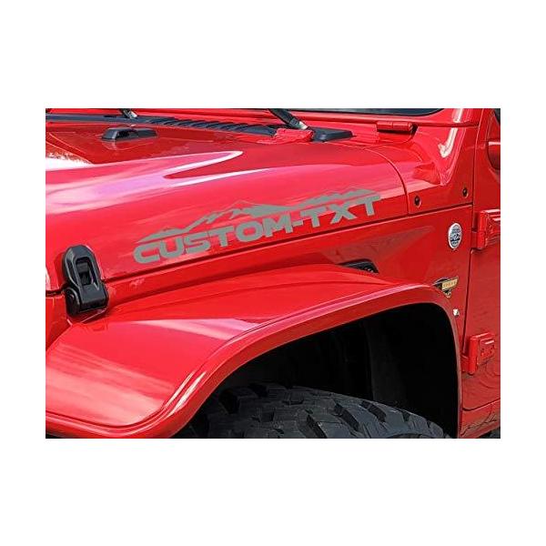 Jeep Wrangler ボンネットデカールステッカー 山 ジープ・ラングラー ...