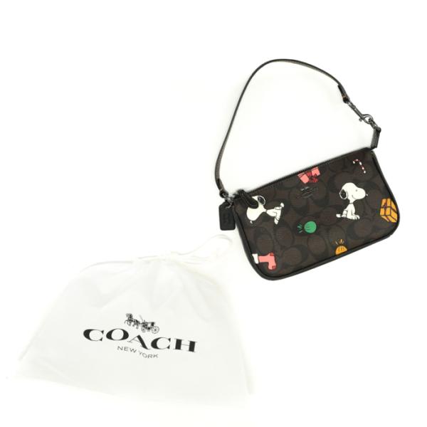 コーチ COACH ノリータ 19 PVC レザー シグネチャー スヌーピー CE707 