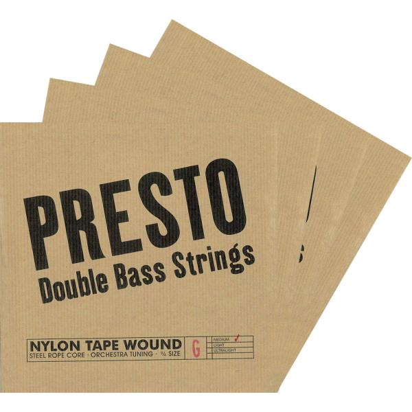 Presto Balance Hybrid 3/4 light コントラバス弦 Presto】Nylonwound プレスト コントラバス弦 SET 【Medium