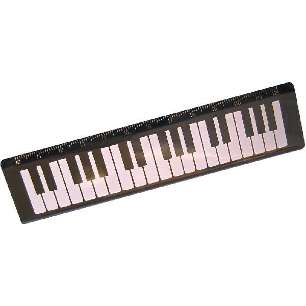 12ｃｍの鍵盤柄定規です。