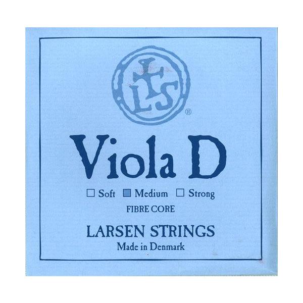 デンマークのラーセン社のビオラ弦です。チェロでは高弦に選択されることが多いですが、ヴィオラも同様に、高弦での柔らかな音色が持ち味です。D線：シンセティックコア／アルミ巻