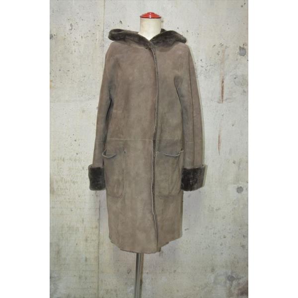 UNKNOWN.（アンノウン） UNKNOWN リバーシブル フード ムートン コート