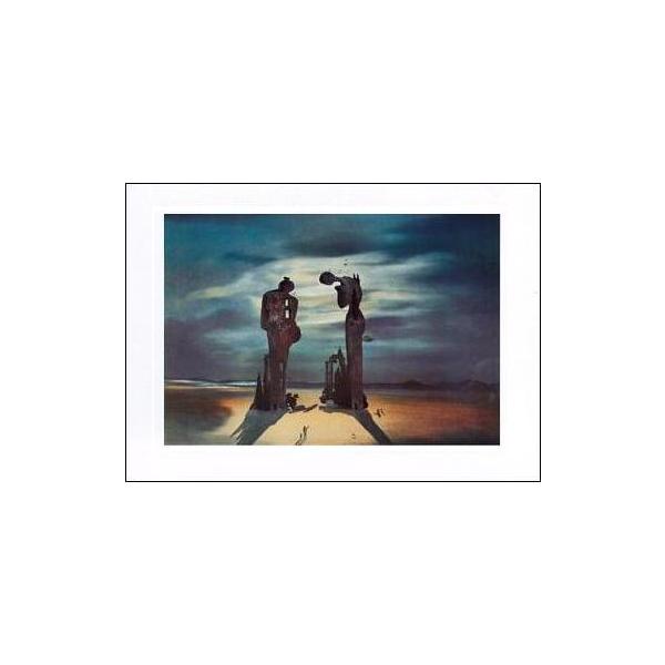 アートポスター-ミレー作「晩鐘」の考古学的追憶(40cm×50cm） -ダリ