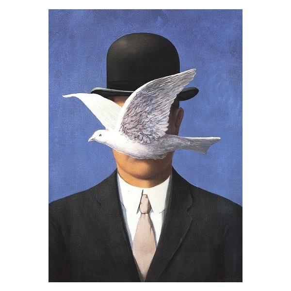 楽描屋 「山高帽の男」 絵画 アクリル画 F0号 poster_magritt21