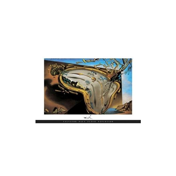 サルバドール・ダリ 柔らかい時計 Clock Explosion ポスター 軽量
