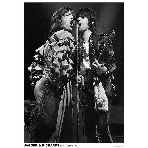 ミック・ジャガー＆キース・リチャーズ　ポスター／Rolling Stones　ローリング・ストーンズ　フレーム付