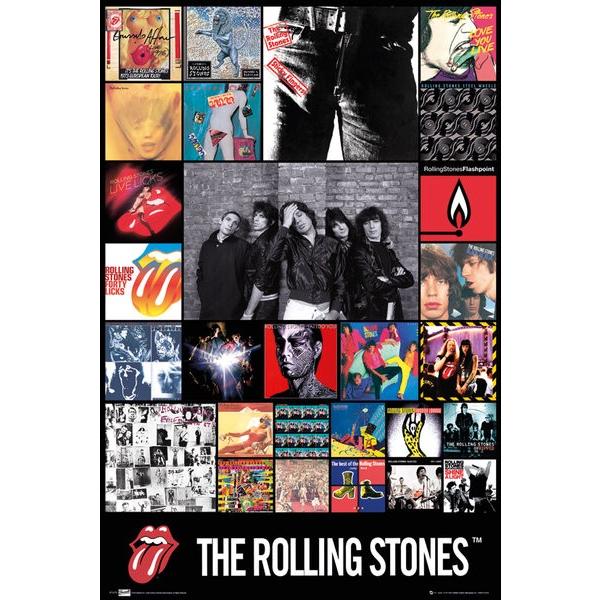 ザ・ローリング・ストーンズ　ポスター／The Rolling Stones Discography　フレーム付  :MUSIC-2164-1:ポスターアート通販の檜屋 - 通販 - Yahoo!ショッピング