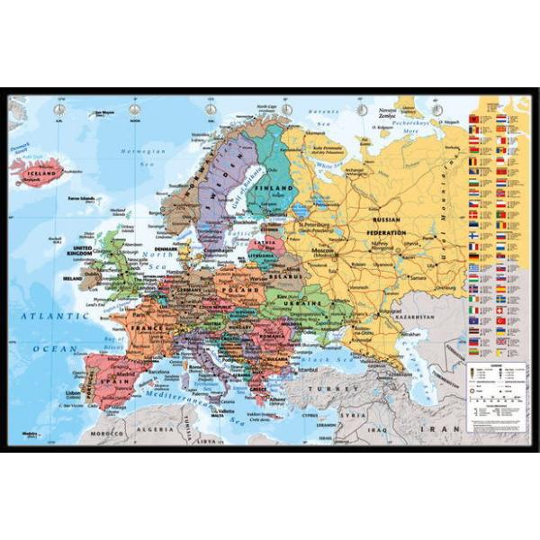 ヨーロッパ 地図 ポスター フレームセット European Map Gn0751f ポスタービンヤフー店 通販 Yahoo ショッピング
