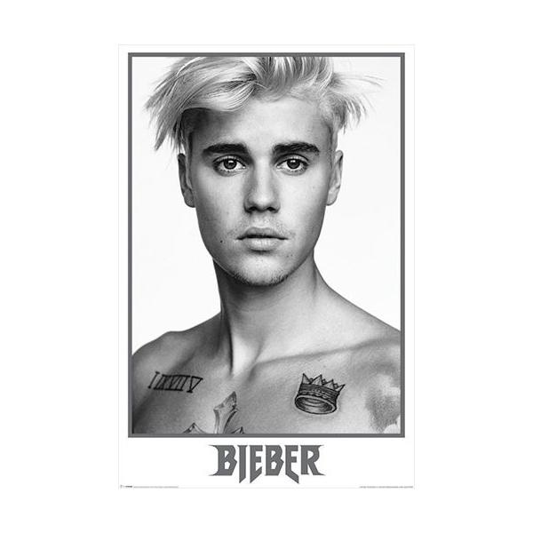 ジャスティン ビーバー ポスター Justin Bieber Bieber Black And White Pp ポスタービンヤフー店 通販 Yahoo ショッピング