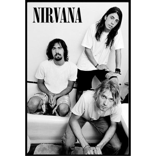 ニルヴァーナ　ポスターフレームセット カート・コバーン　Nirvana (Bathroom) 200730