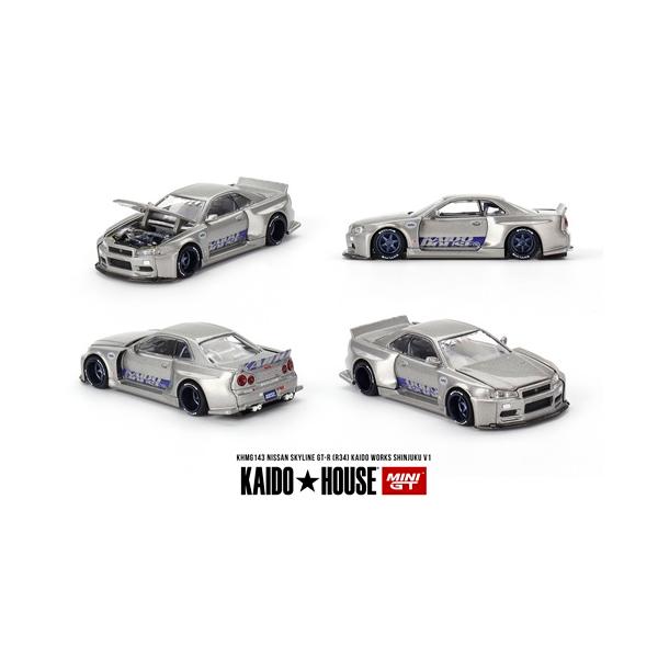 MINI GT 1/64 ニッサン スカイライン GT-R R34 Kaido Works SHINJUKU