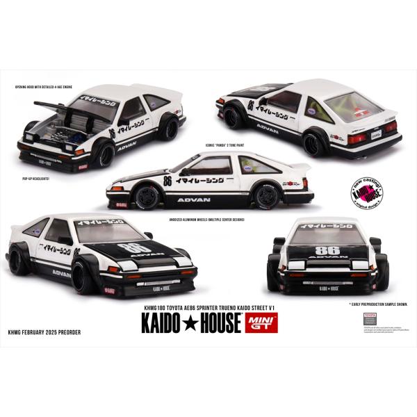 MINI GT 1/64 トヨタ AE86 スプリンタートレノ Kaido Street V1 右