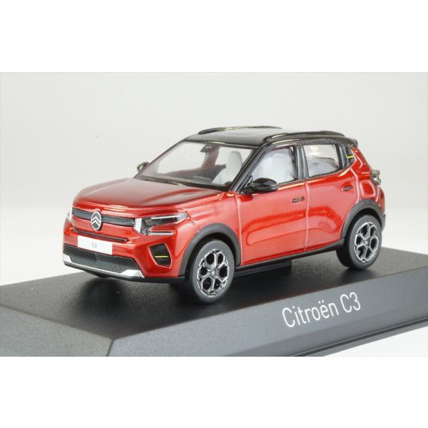 ノレブ 1/43 シトロエン C3 2024 エリクシールレッド/ブラックルーフ