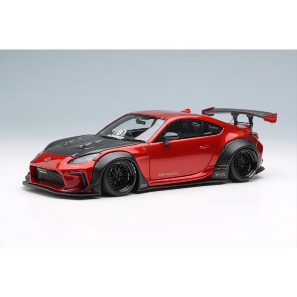 赤いミニカー 自然愛好クラブ アイドロン 1/43 トヨタ GR86 LB Nation キャンディレッド 完成品