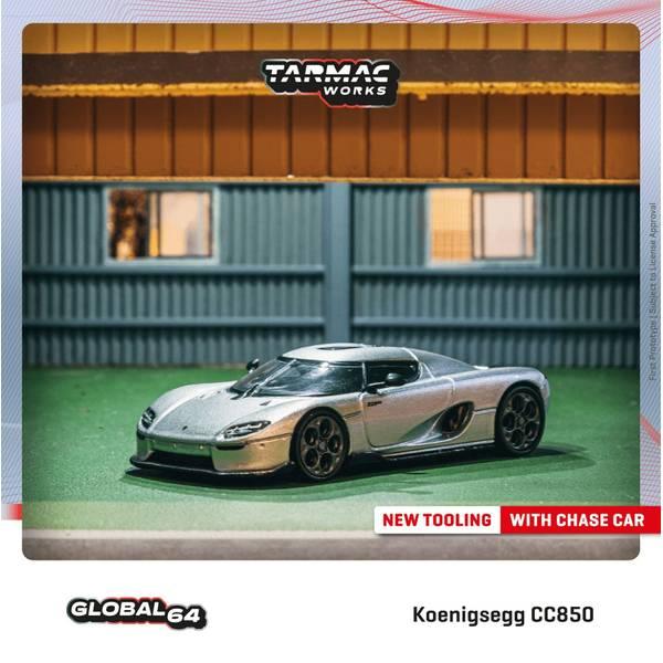 ターマックワークス 1/64 ケーニグセグ CC850 シルバー 完成品ミニカー