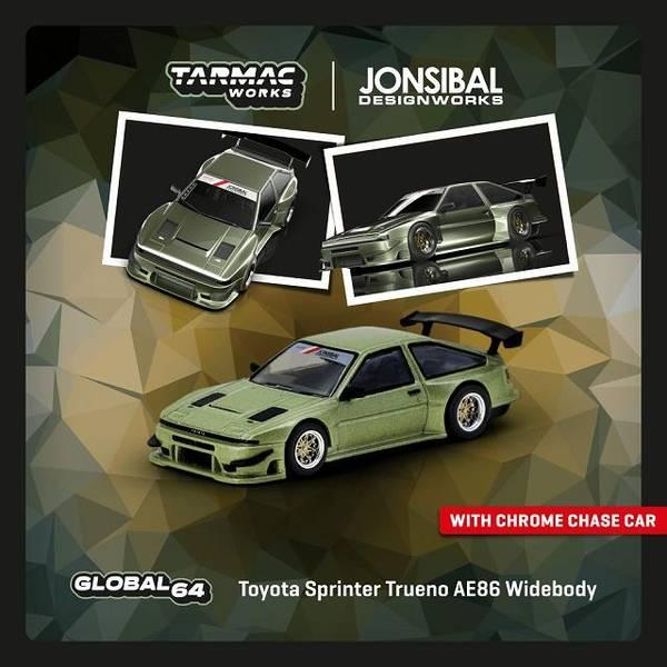 ミニカー 4代セット TARMAC ターマックワークス 1/64 トヨタ スプリンタートレノ AE86 ワイド