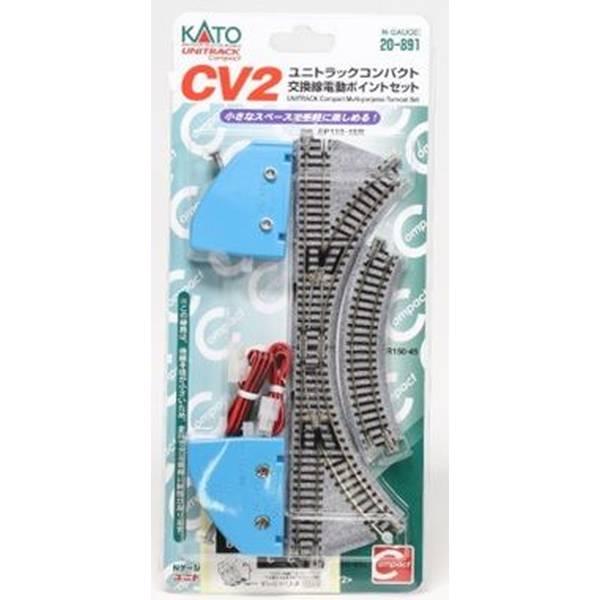 KATO Nゲージ CV2 ユニトラックコンパクト 交換線電動ポイントセット