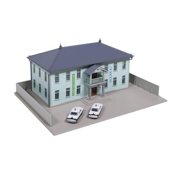 KATO 地方警察署(ライトグリーン・パトカー2台付) Nゲージ 鉄道模型パーツ 23-460B