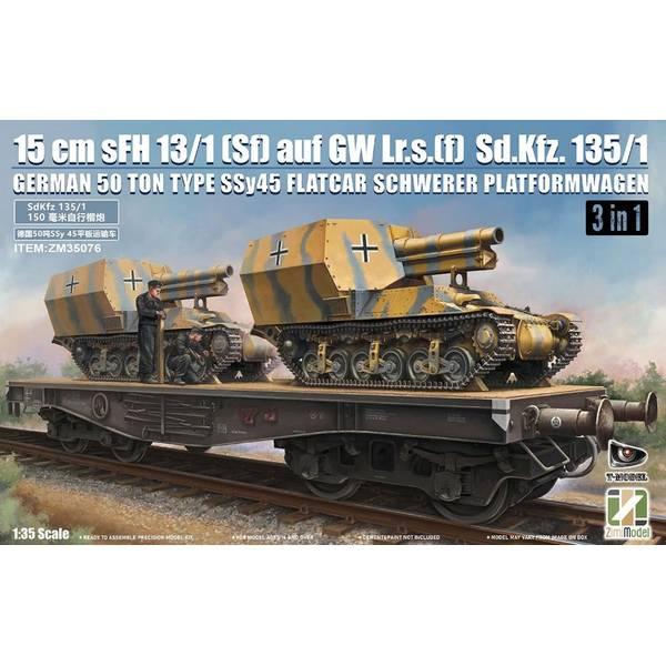 Zimiモデル 1/35 Sd.Kfz.135/1 15cm sFH 13/1 (Sf)auf Gw Lrs.(f) w