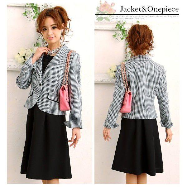 スーツ レディース 入学式 ママ 卒業式 ワンピース ショールカラー 千鳥柄 セレモニー フォーマル ジャケット パフスリーブ アンサンブル Buyee Buyee 日本の通販商品 オークションの代理入札 代理購入