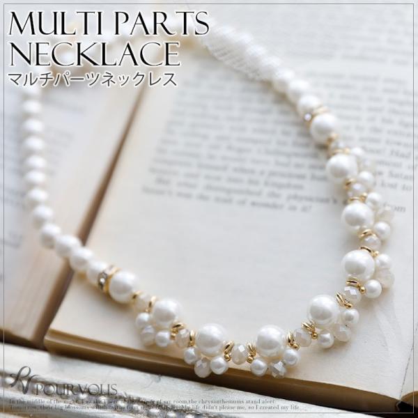 willfully big flower print ドレス/パールネックレス付 WILLFULLY