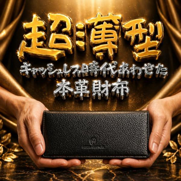 【訳あり特価】超薄型 大人の本革長財布キャッシュレス時代のスマート財布ですまず最初にこの商品は【訳あり】です訳ありって書いてるのに完璧を求めるお方が来たら財布も店長も薄くなります（主に心が）訳あり特価とは小さなクセはあるけど そのぶん激安こ...