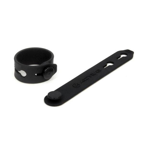 アクティブ ACTIVE シリコン製バンド 55mm-70mm ブラック 2個入